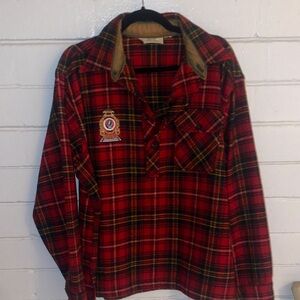 Red Plaid Long Sleeve Shirt